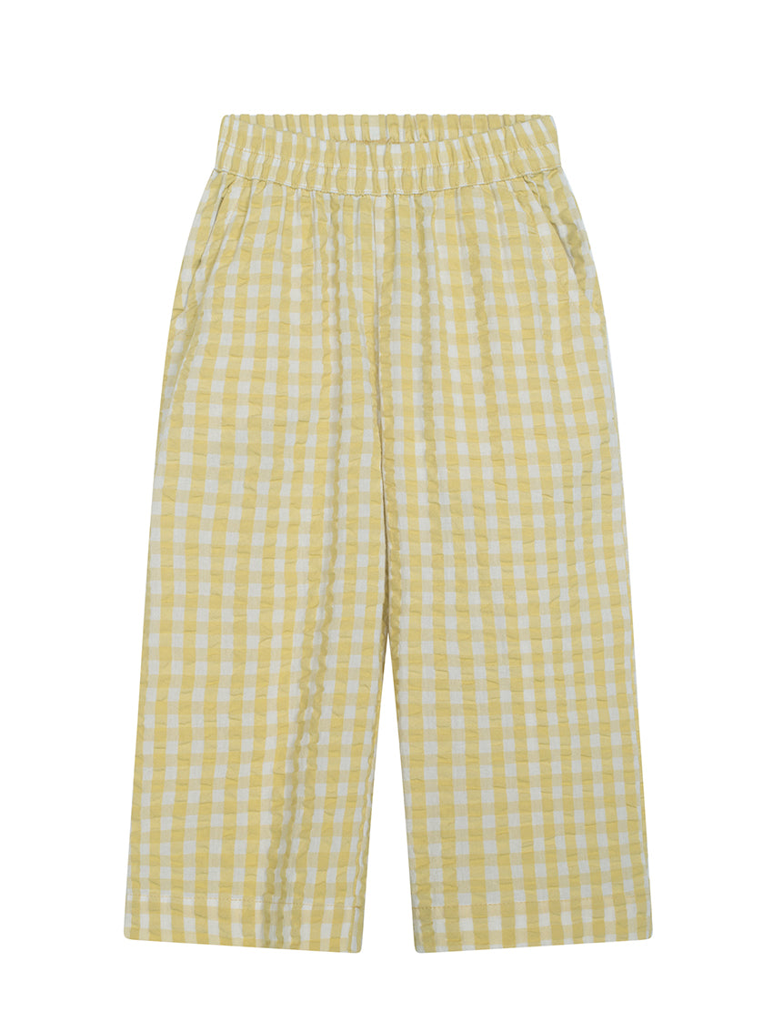 Loose Pants Lemon Checks-Light Woven