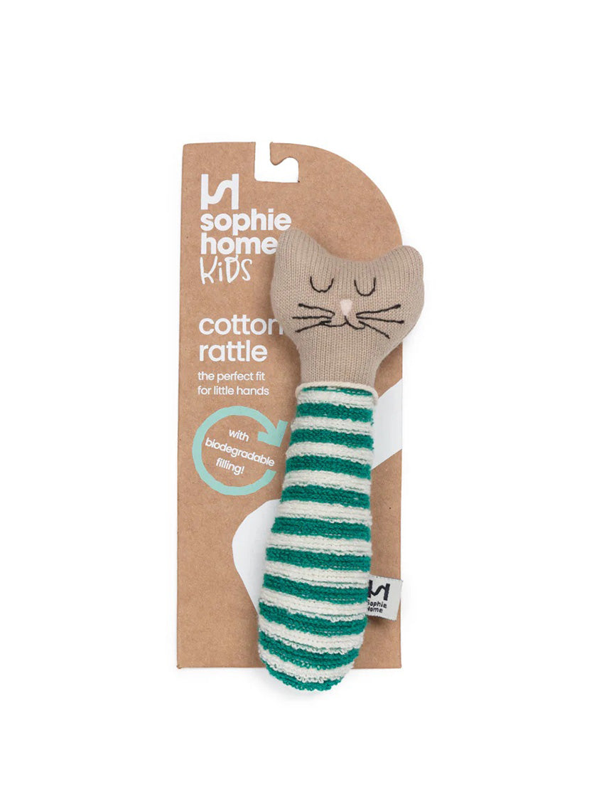 Cat Baby Rattle Toy Green