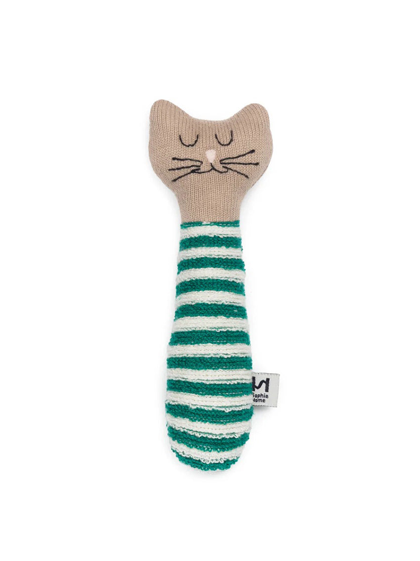 Cat Baby Rattle Toy Green