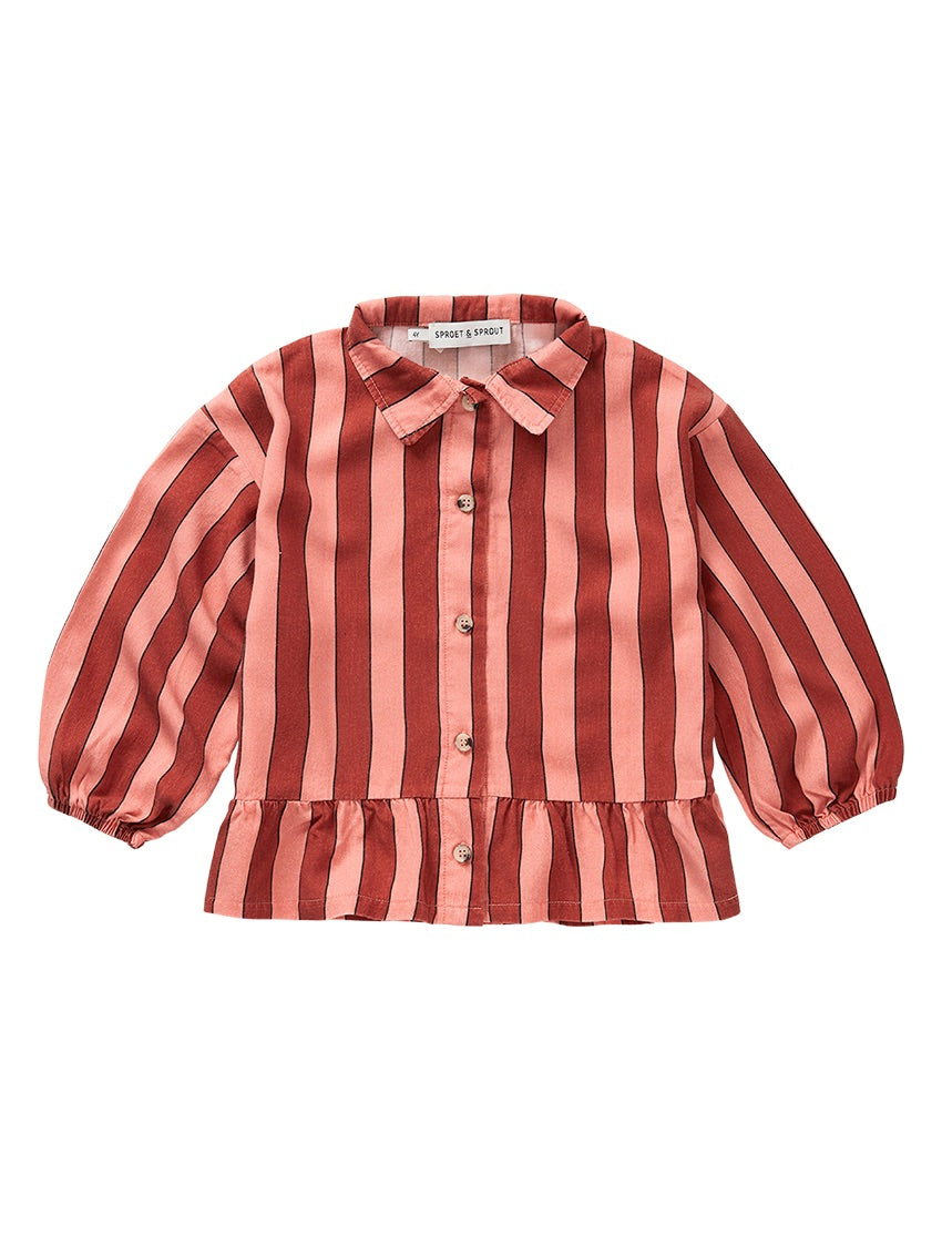 Loose Bouse Stripe Garnet Red