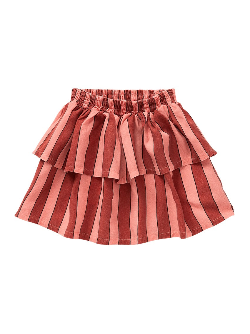Woven Skirt Garnet Red