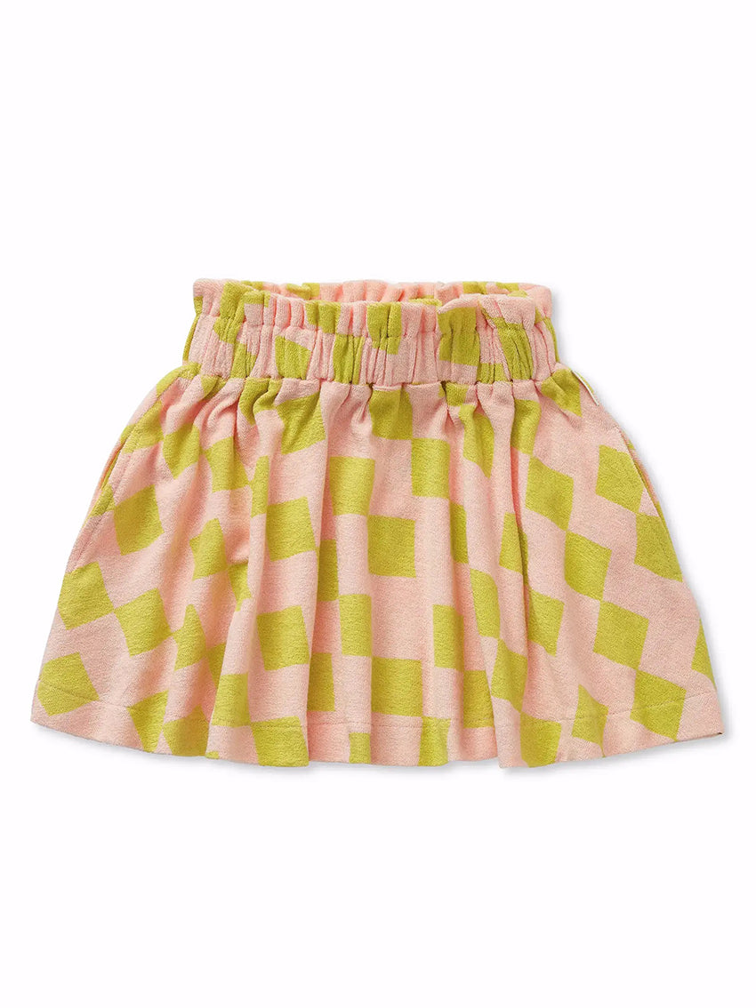 Paperbag Skirt Blocks Blush Pink