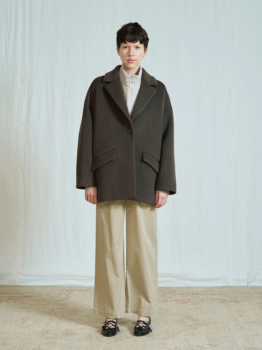 Wool Blazer Khaki