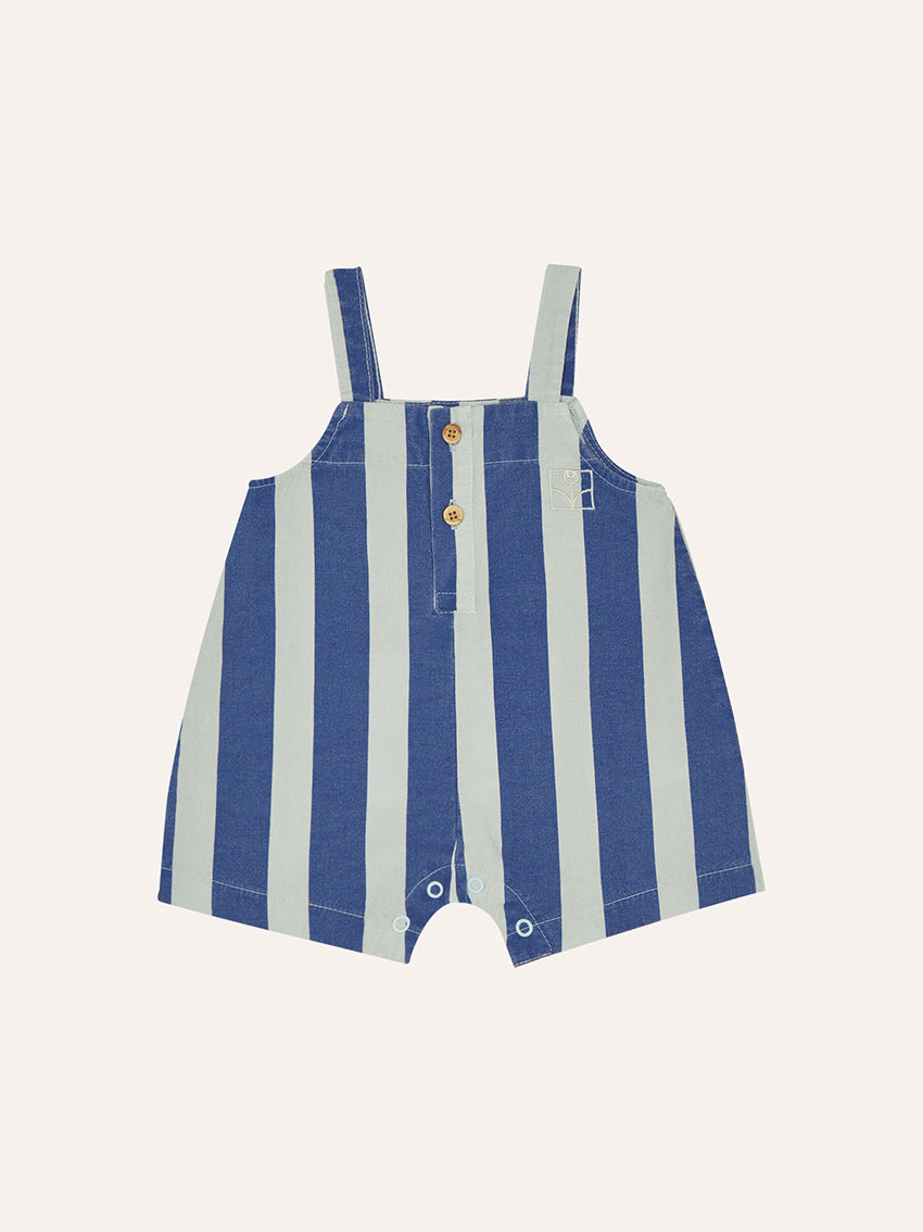 Blue Stripes Washed Baby Dungaree
