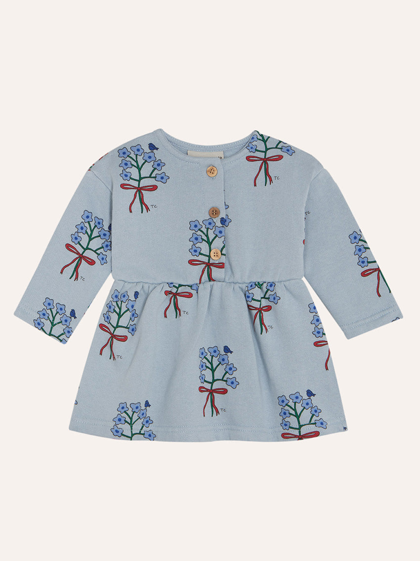 Bouquets Baby Dress Light Blue
