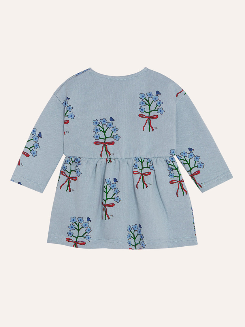 Bouquets Baby Dress Light Blue