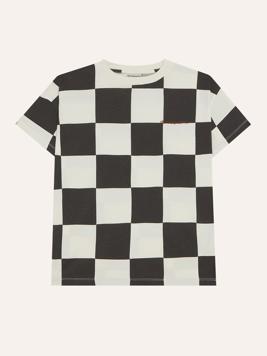 Checked T-Shirt Ecru