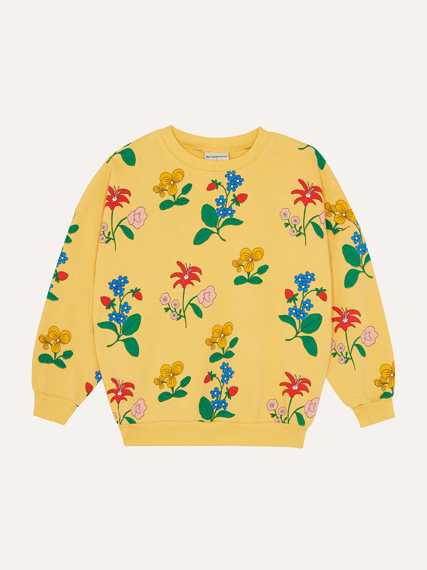 Flower Allover Sweatshirt Yellow