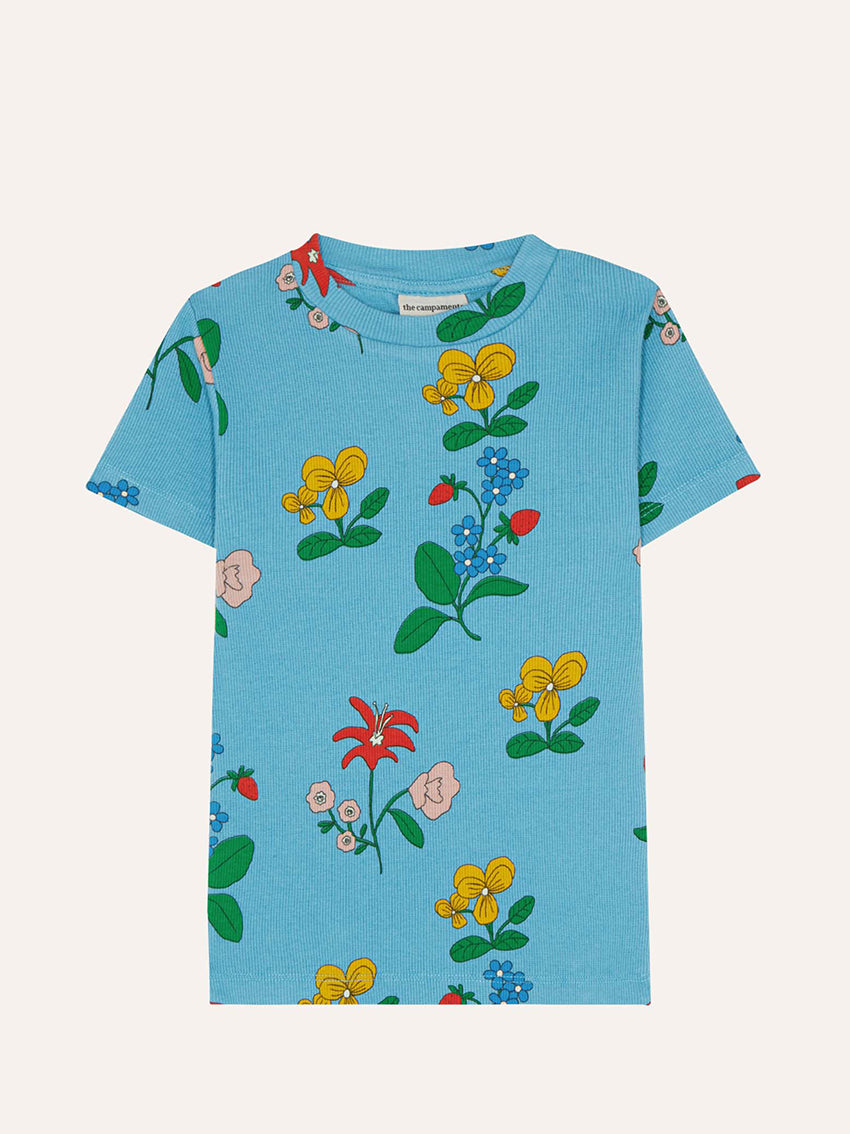 Flowers Allover T-Shirt Blue