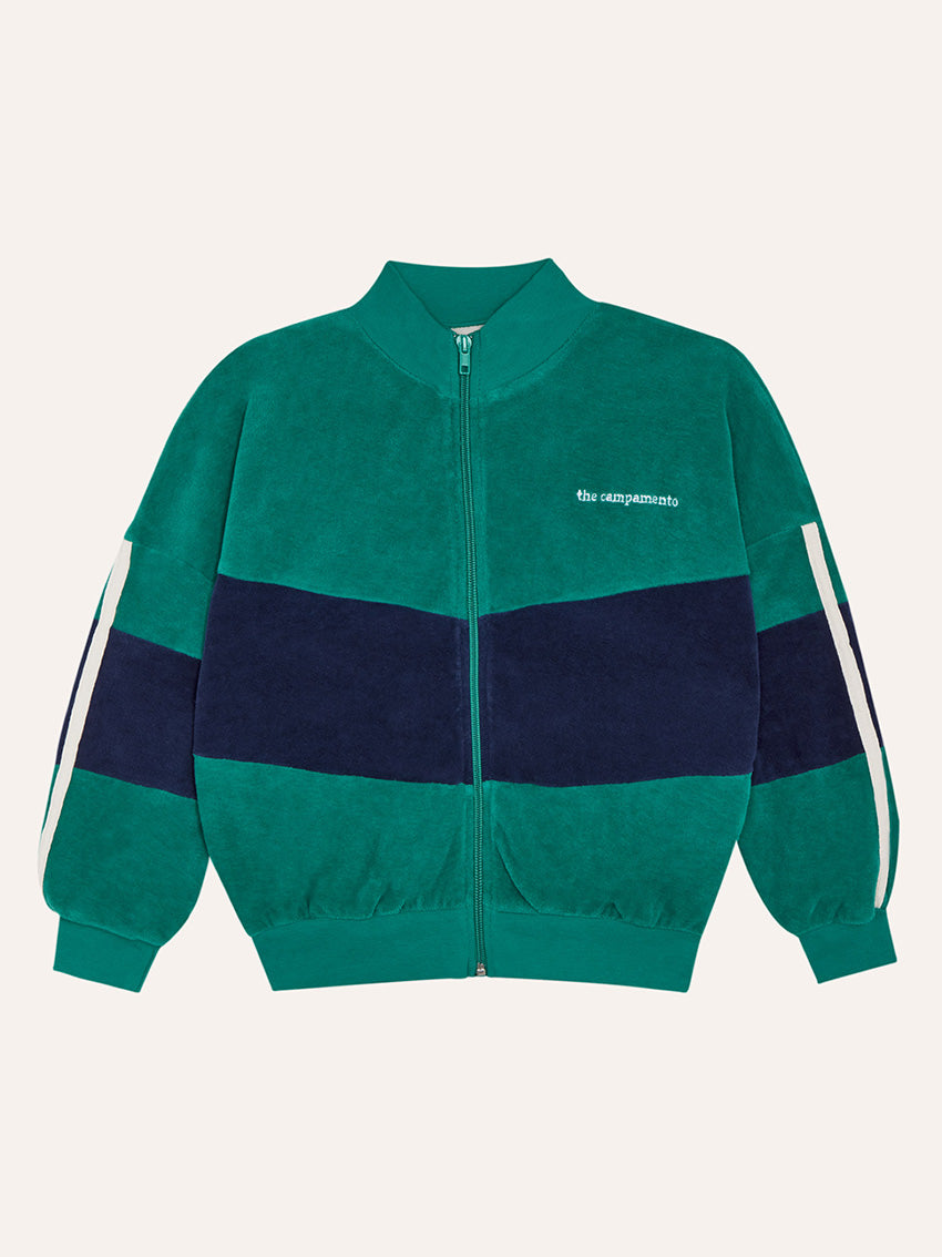 Green Color Block Sweatshirt