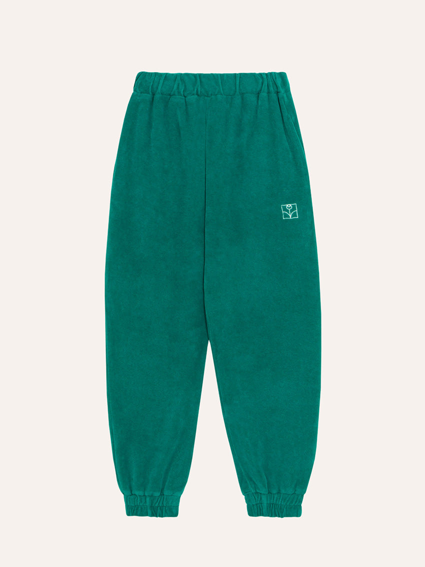 Green Velour Jogging Trousers