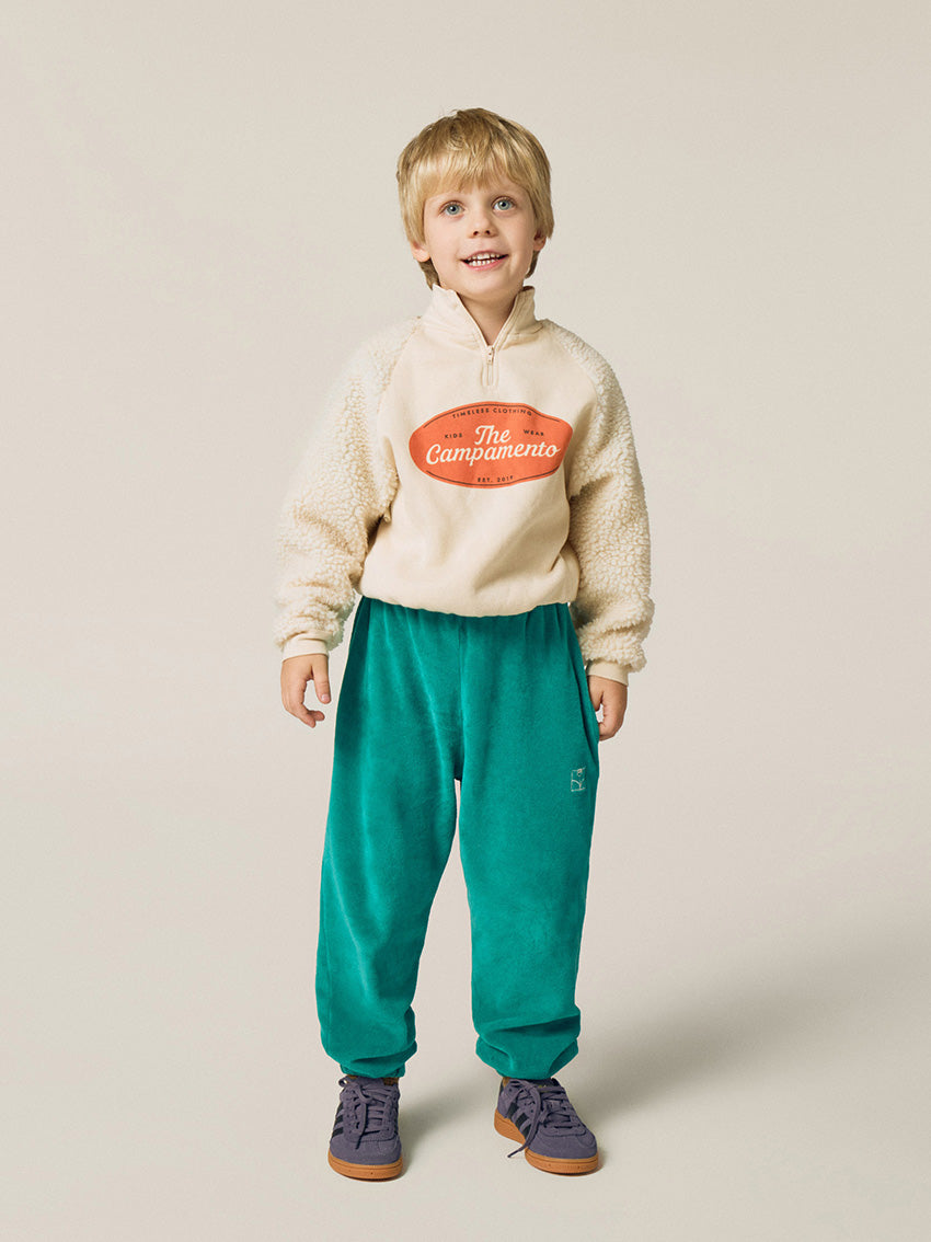 Green Velour Jogging Trousers