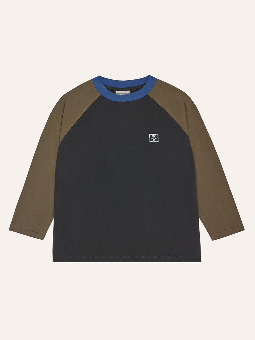 Grey Color Block T-Shirt Grey