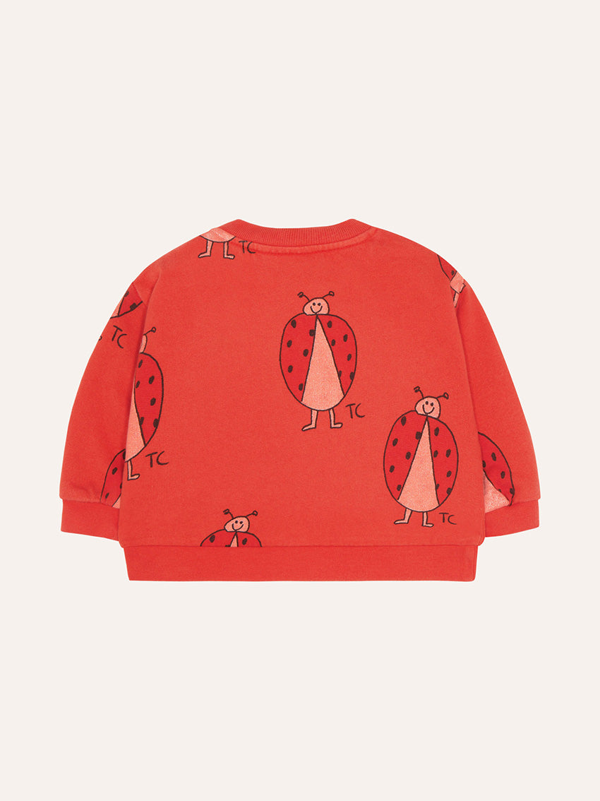 Ladybug Allover Baby Sweatshirt Red