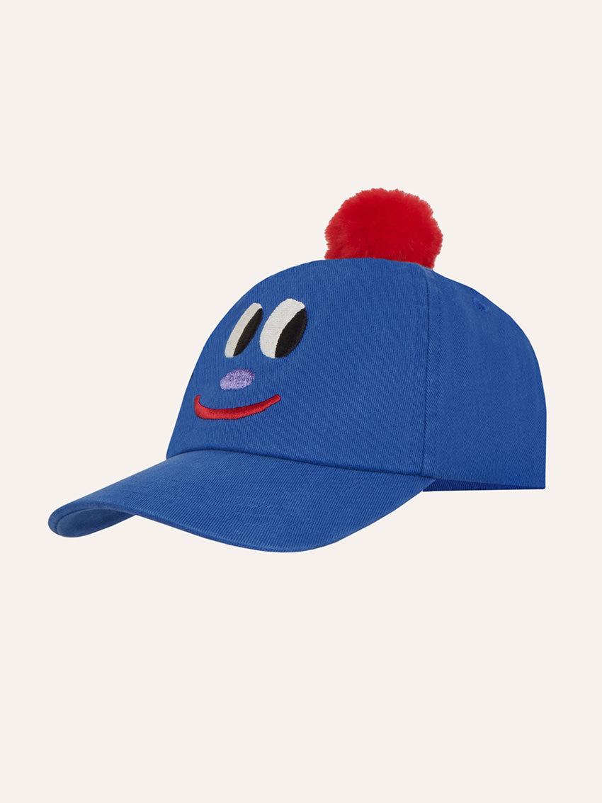 Smiling Face Cap Blue