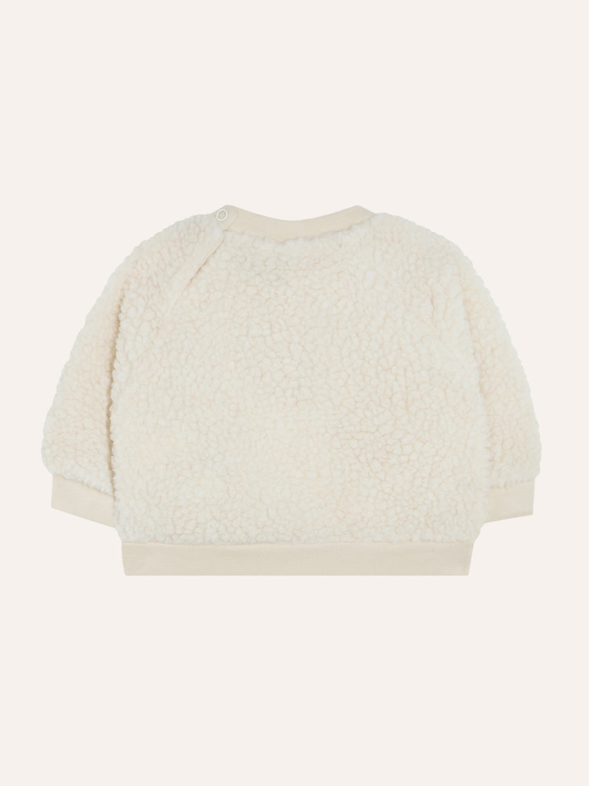 Smiling Face Baby Sweatshirt Ecru