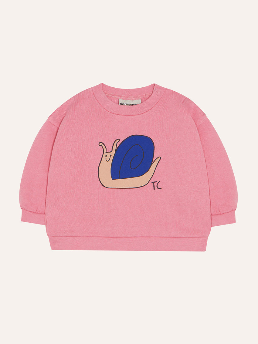 Snail Baby Sweatshirt Pink