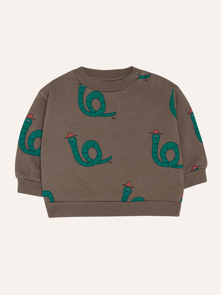 Snakes Baby Sweatshirt Brown