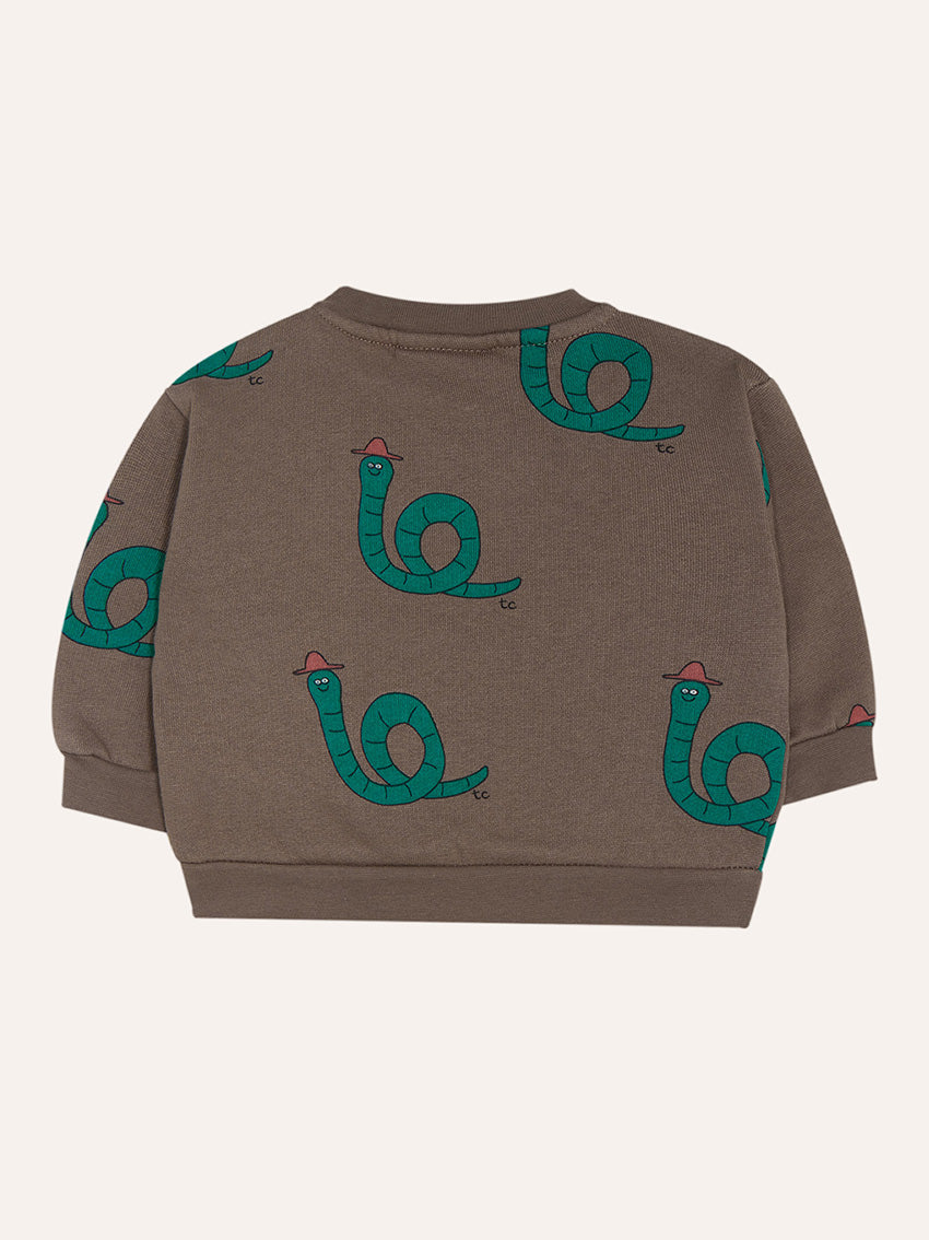 Snakes Baby Sweatshirt Brown