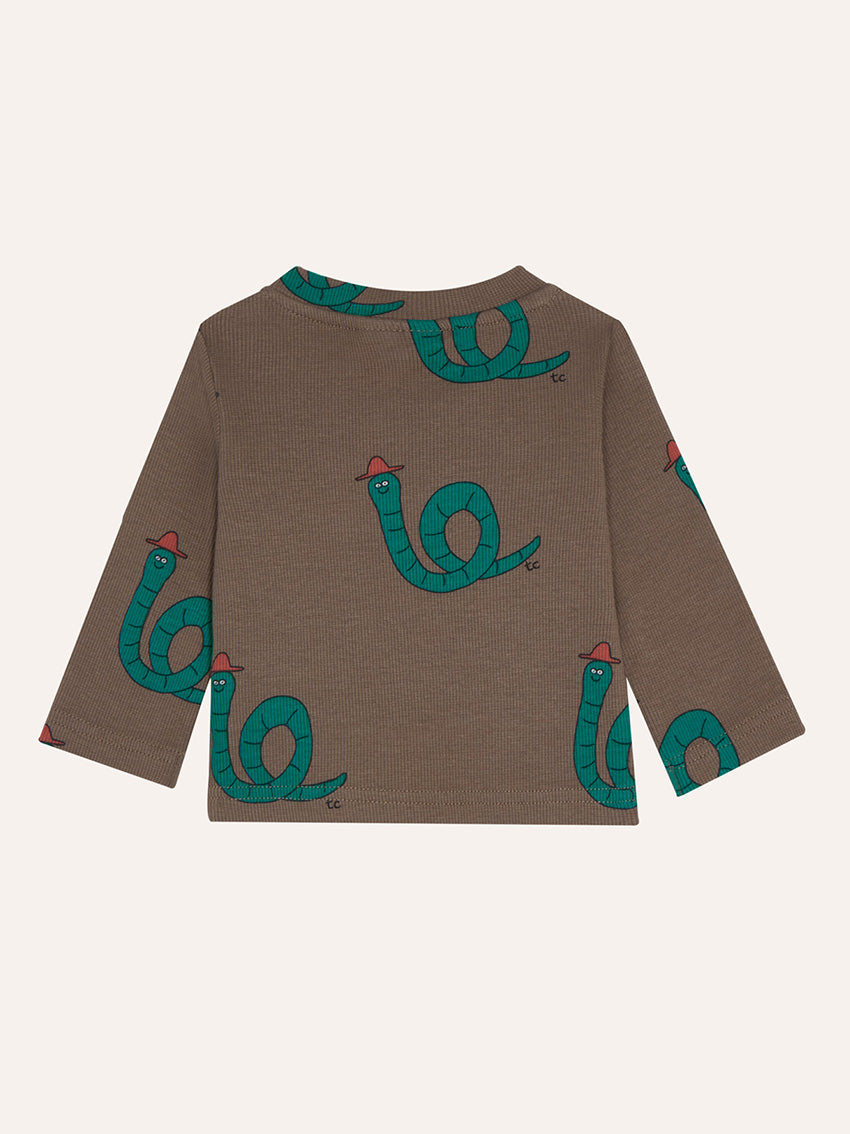 Snakes Baby T-Shirt Brown