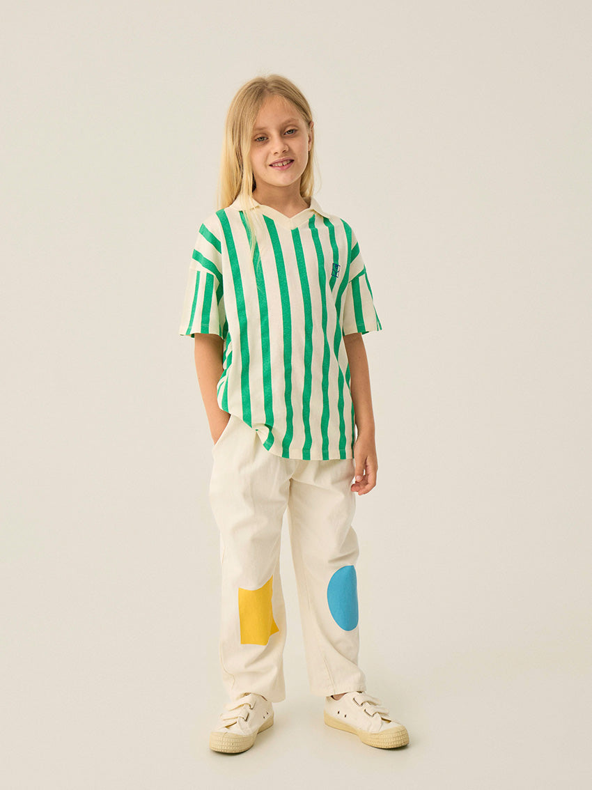 Striped Oversized Polo Green