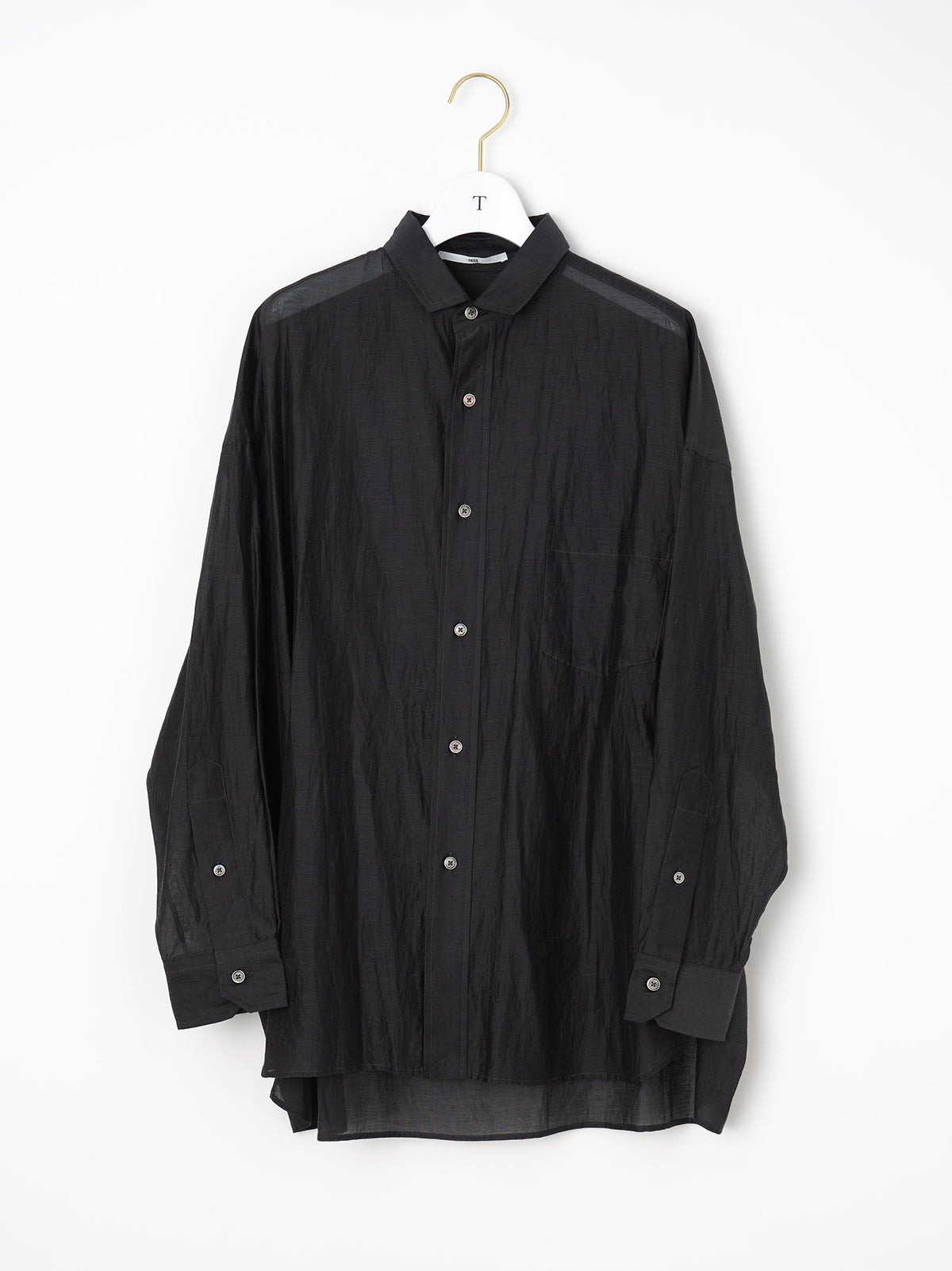 Cotton Silk Shirt Charcoal Grey