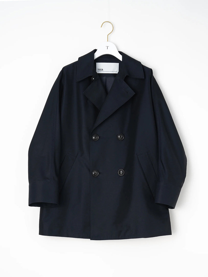 Short Trench Coat Navy