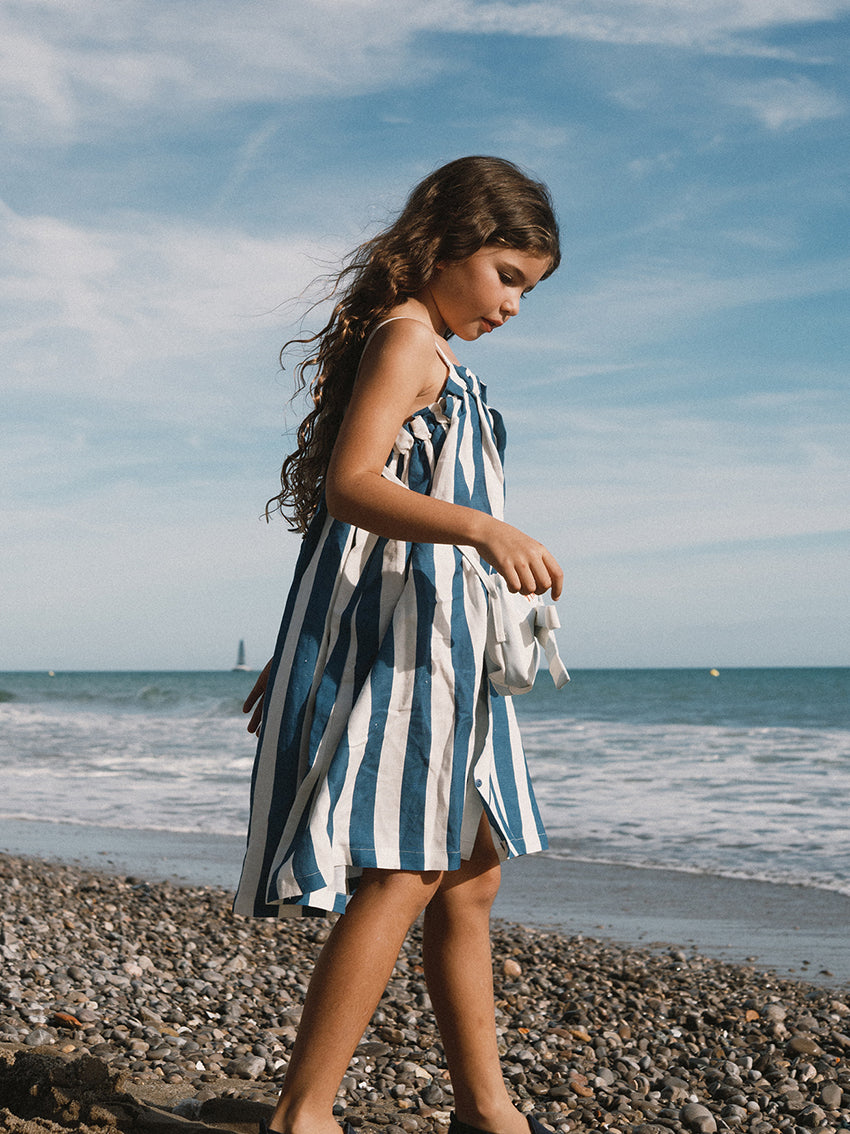 Light Navy Stripes Dress