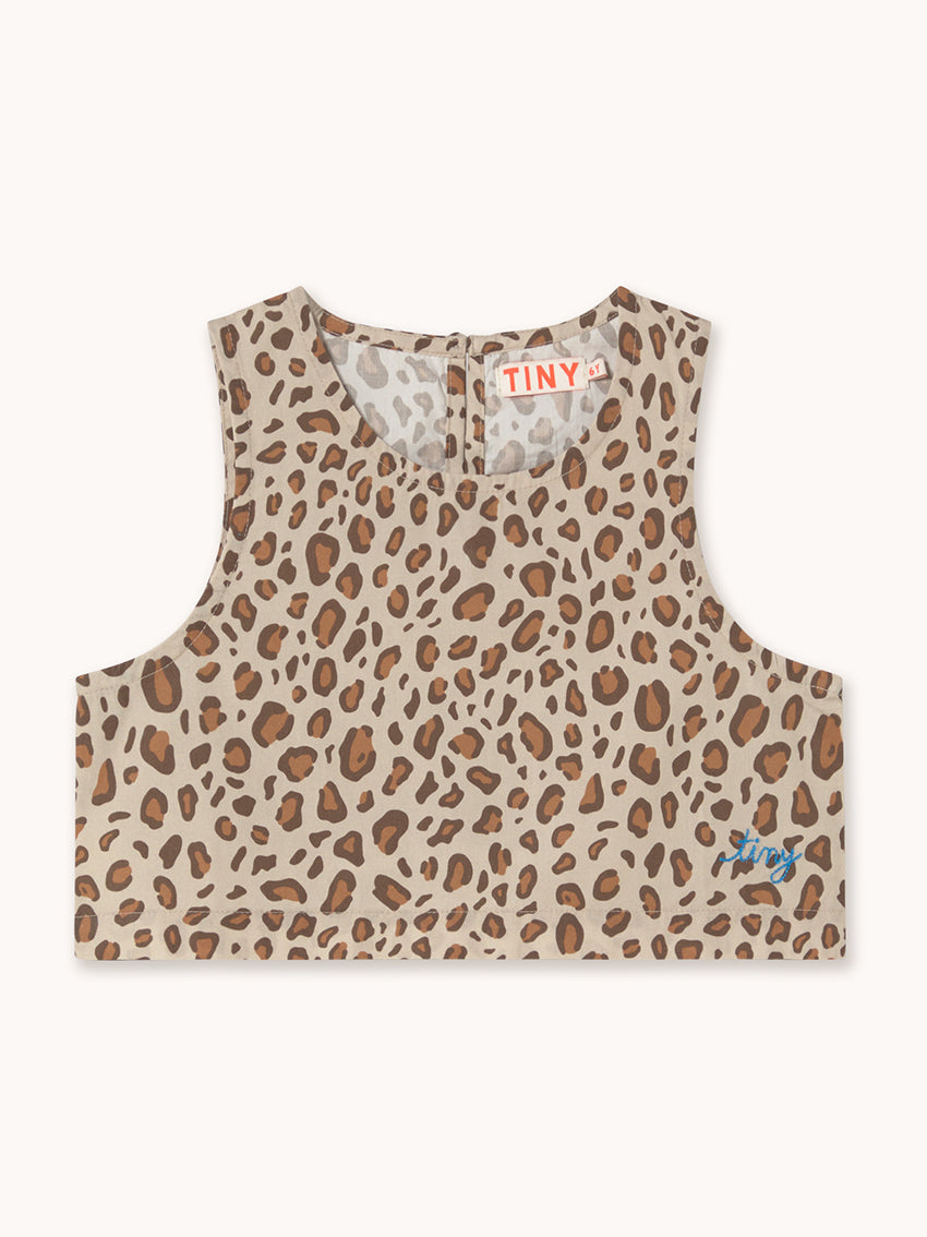 Animal Print Top Dark Vanilla