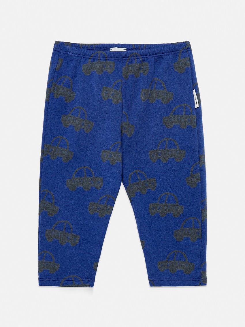 Cars All Over Baby Fleeced Leggings Blue