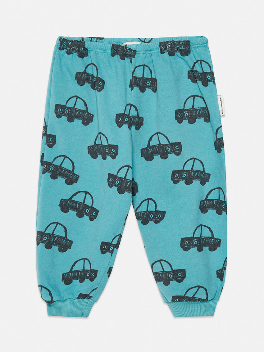 Cars All Over Baby Sweatpants Turquesa