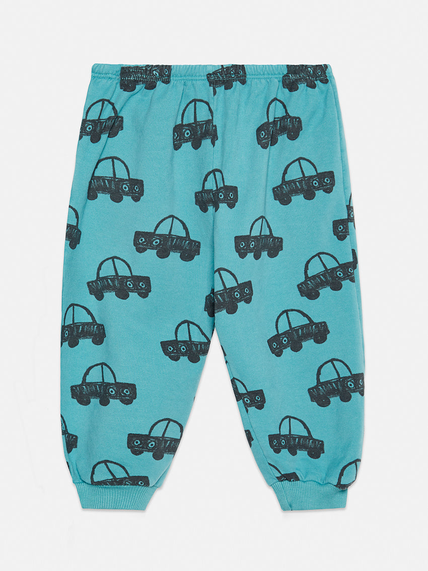 Cars All Over Baby Sweatpants Turquesa