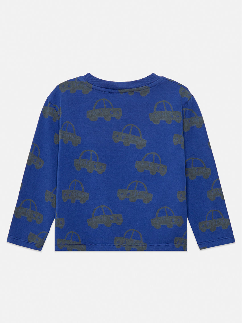 Cars All Over Baby T-Shirt Blue