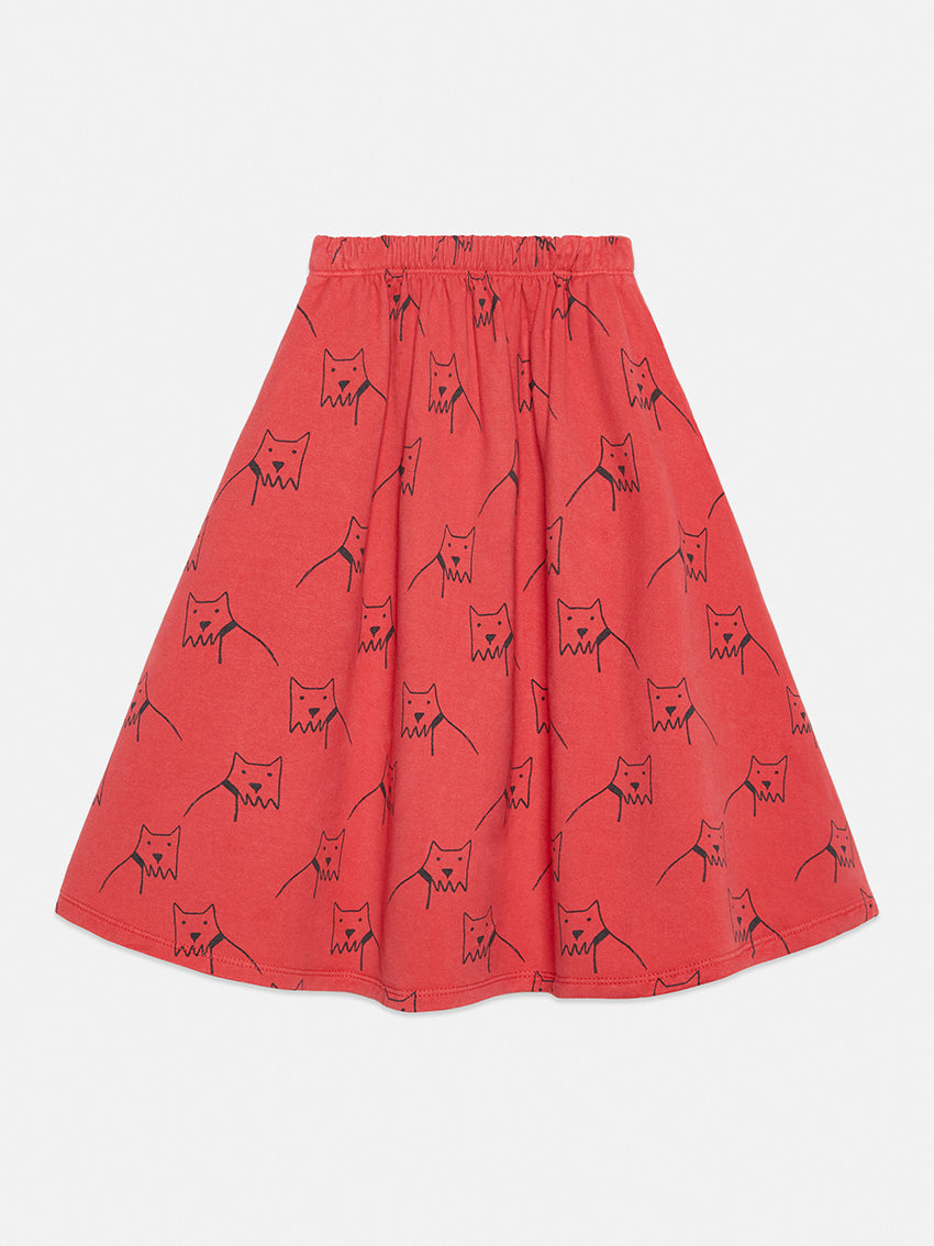City Dog All Over Skirt Red