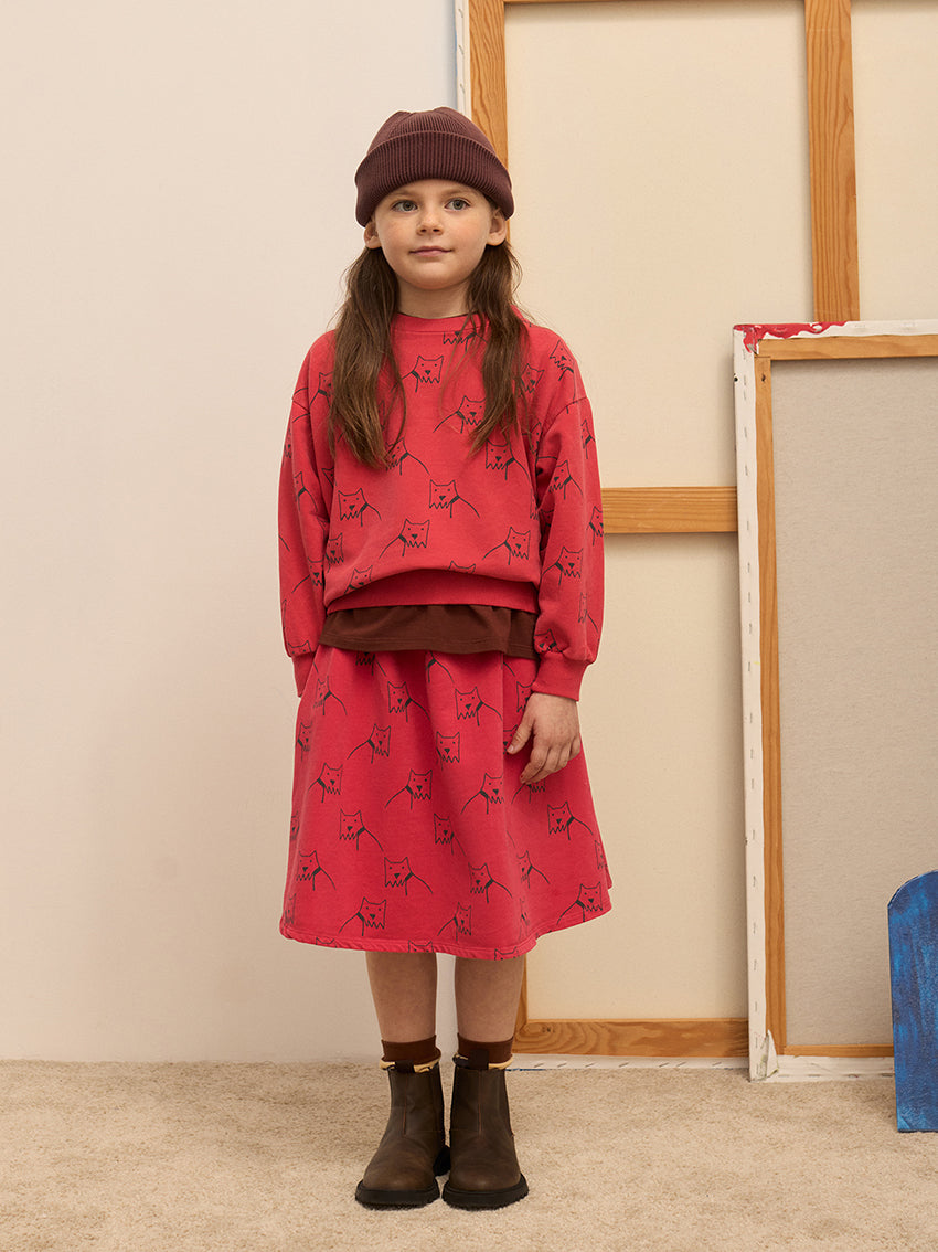 City Dog All Over Skirt Red