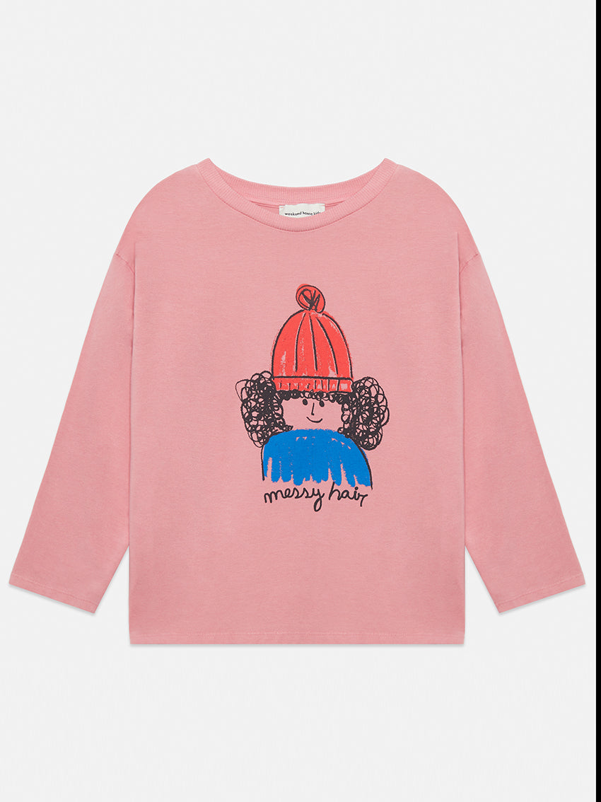 Messy Hair Longsleeve Pink