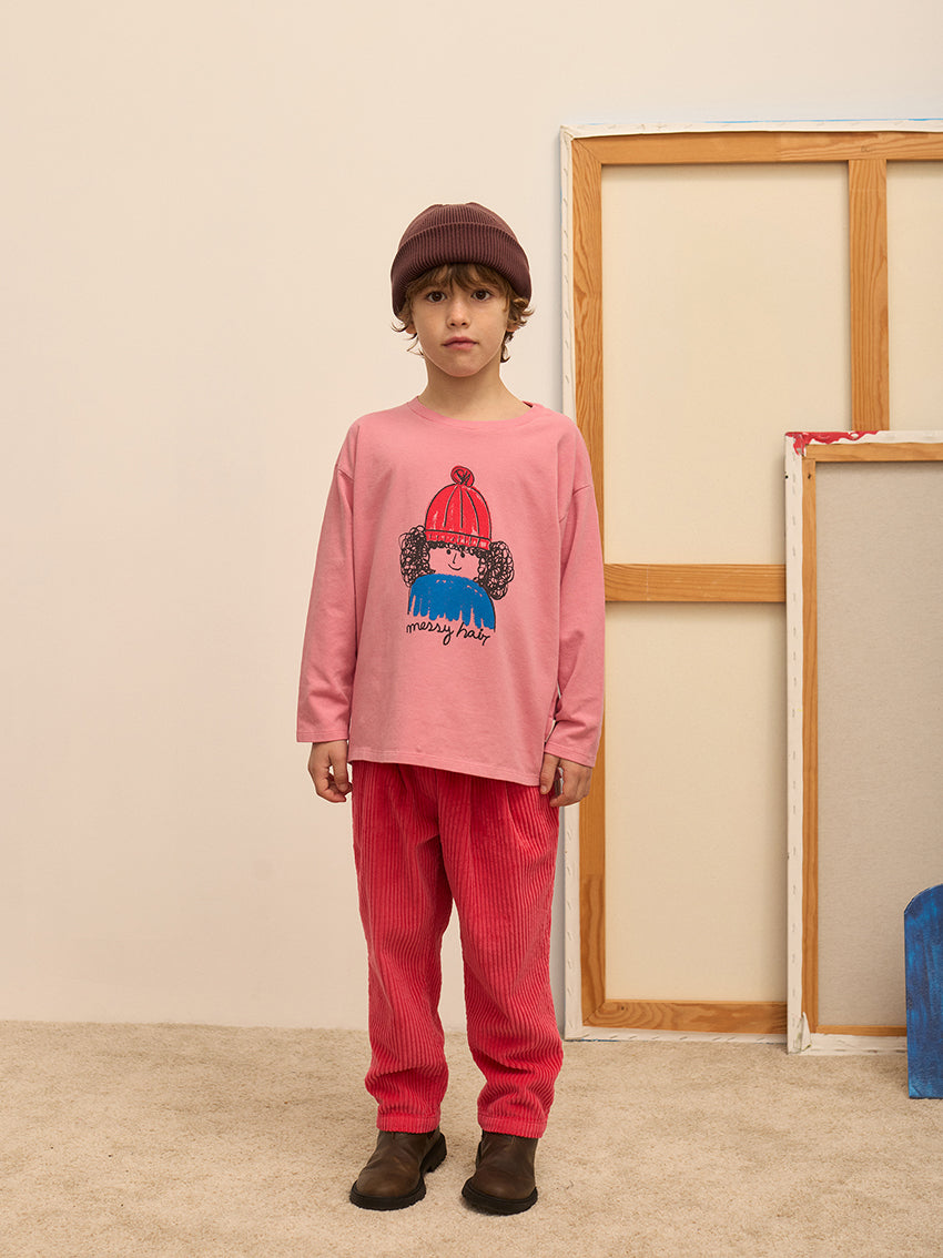 Messy Hair Longsleeve Pink