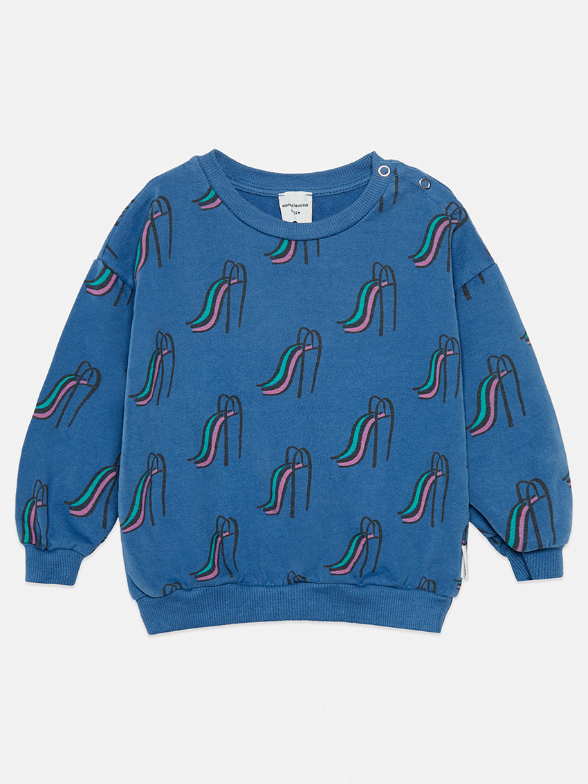 Slides All Over Baby Sweatshirt Blue