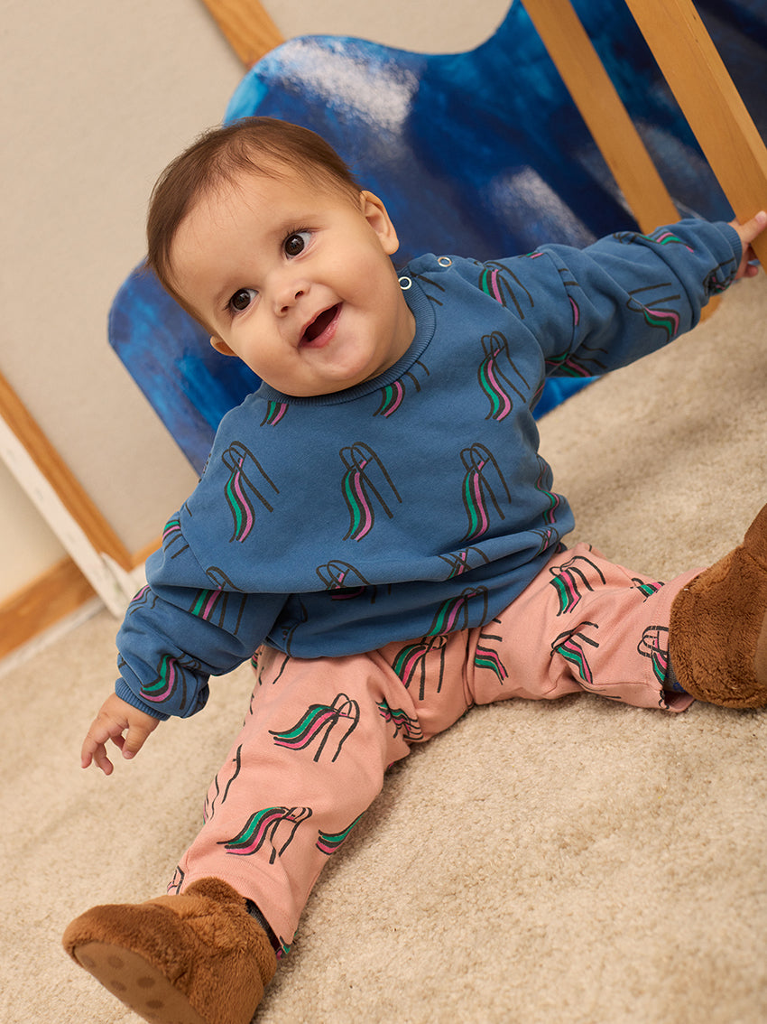 Slides All Over Baby Sweatshirt Blue