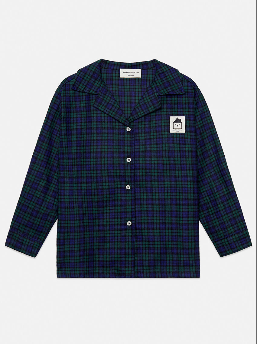 Whk Checkered Shirt Dark Blue