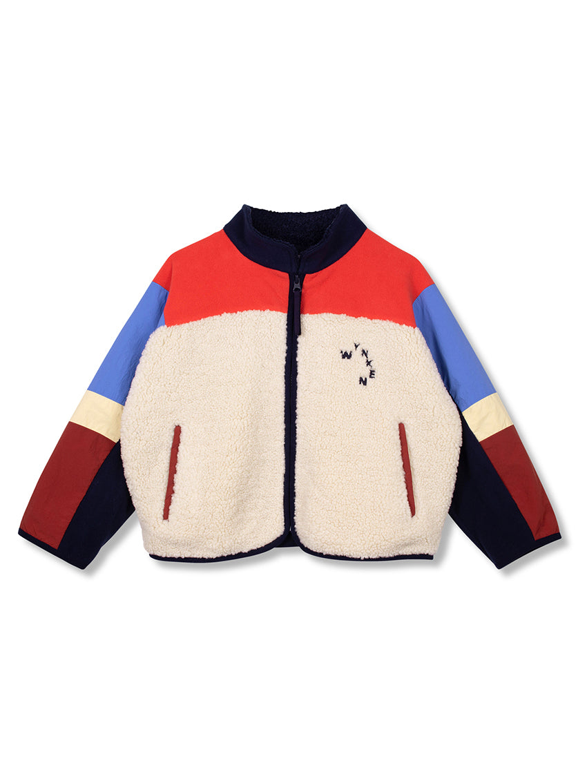 Mixed Media Jacket Ecru Mix