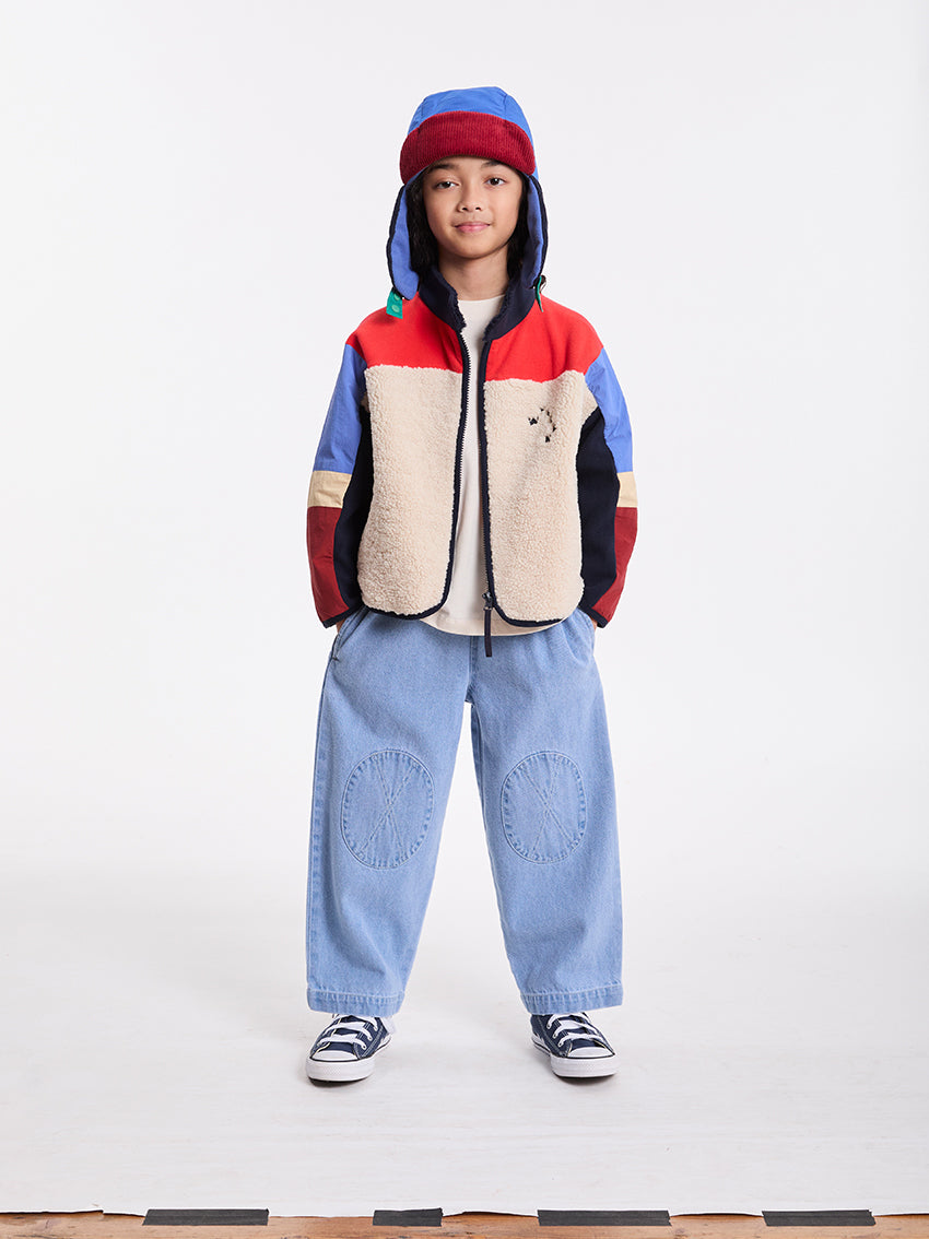 Mixed Media Jacket Ecru Mix