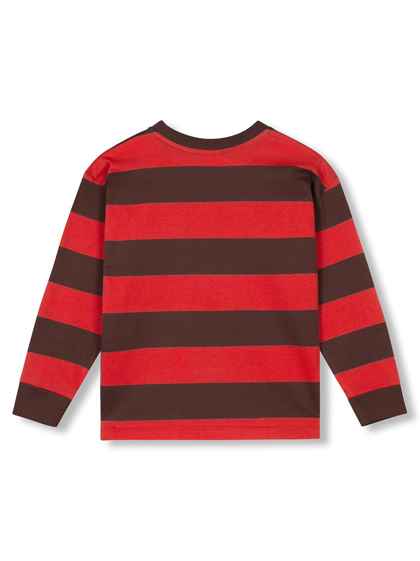School Of Art Stripe Tee Cocoa/Red
