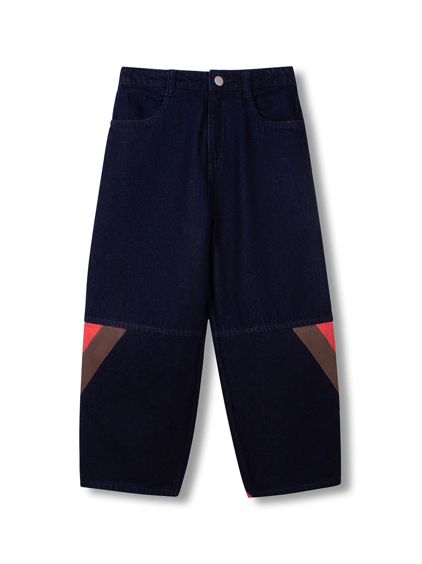 Wrapped Jean Red Cocoa Stripe