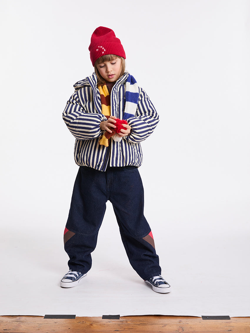Wrapped Jean Red Cocoa Stripe