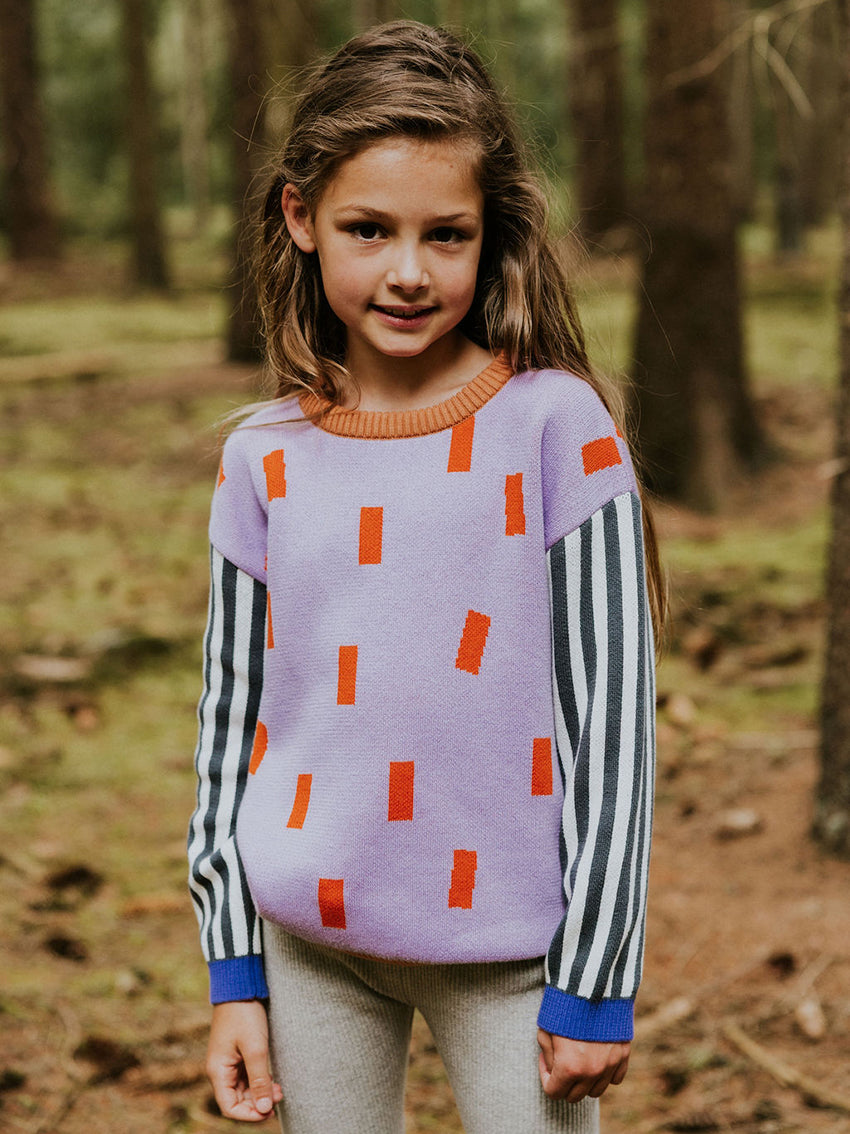 Color Block Sweater Confetti