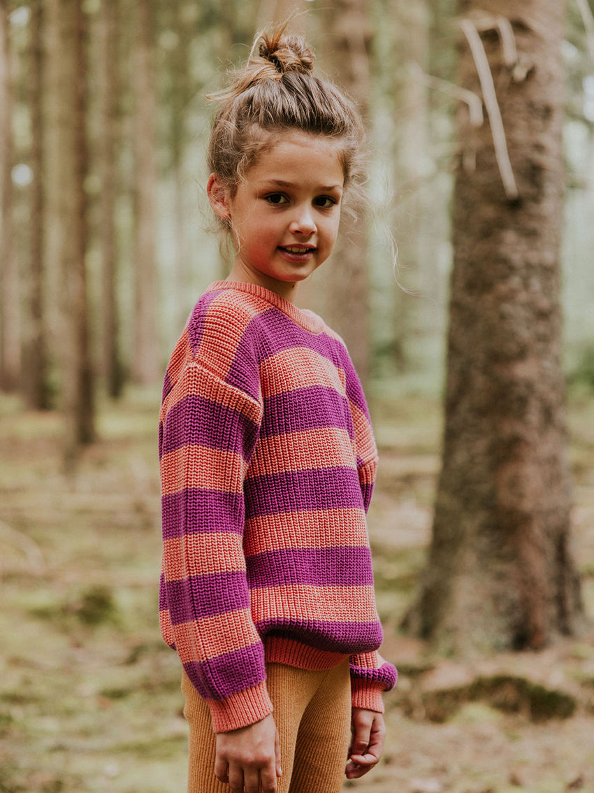Stripes Knitted Sweater Sorbet