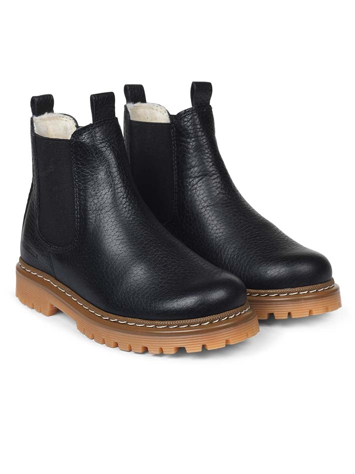 Chelsea Boot Wool Lining Tracksole Black