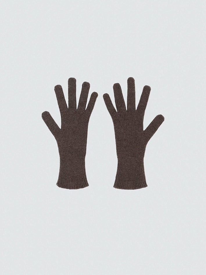 Ribbed Gloves Teak Brown