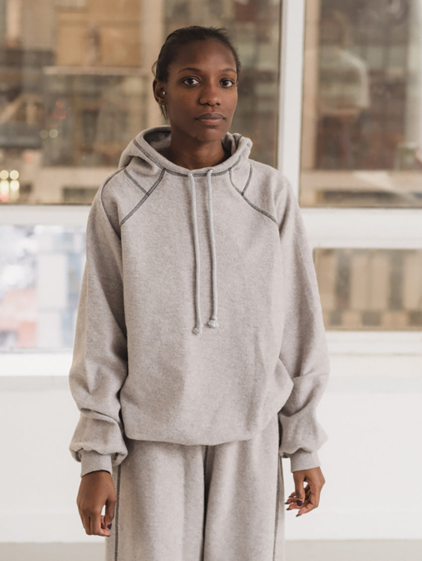 Fold Hoodie Grey Melange